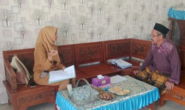 Titis Rahlianda melaksanakan verval bantuan sosial di LKSA Al Falah Leces Kab.Probolinggo